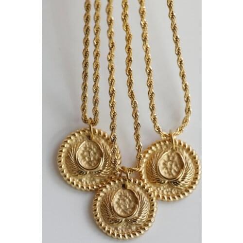 Joolim Gold Finish Angel Wing Pendant Stainless Steel Necklace