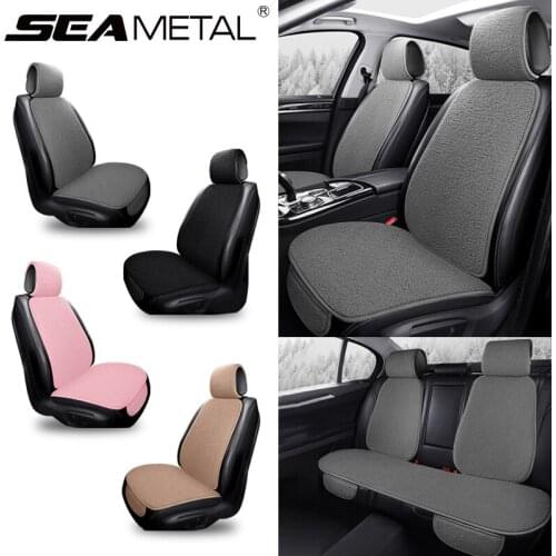 Short Plush Car Seat Cover Universal Auto Chair Protector Cushions Interior Autumn and Winter Keep Warm Cushion Automotive Goods