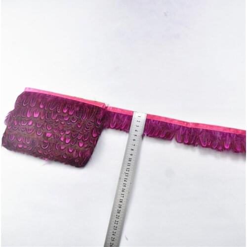 Beautiful Rose Red feather ribbon stripe height Turkish feathers for crafts DIY skirt dress graft wedding party decoration