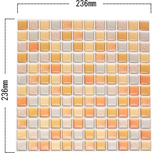 Colorful Mosaic Kitchen Self Adhesive Backsplash Peel And Stick Wall Tile Sticker With 3D Effect