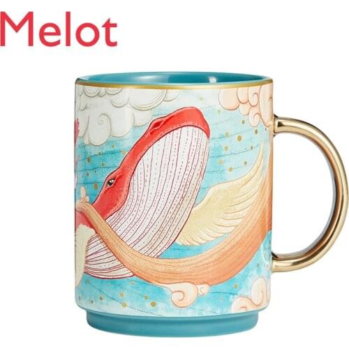 Mug Large Capacity Couple Coffee Breakfast Cup Cultural Creative Gift Creative Ceramic Cup
