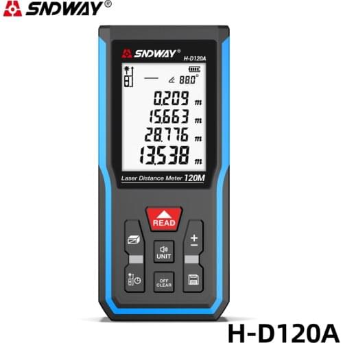 SNDWAY Laser Rangefinder Distance Meter Trena Laser Tape Rangefinder Build Measure Device Digital Ruler test