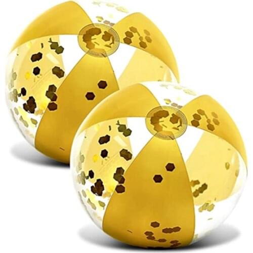 Summer Inflatable Beach ball Summer Outdoor Pool Play Ball Swimming Toy Water Game Sports Water Bouncing Ball Shining Color