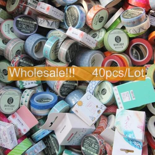 Wholesale Random Washi Tapes Set Scrapbooking Masking Tapes Journaling Planner Diary Decals Gift Wrapping Sticker