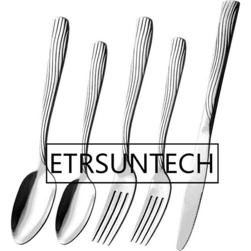 100pcs Dinnerware Cutlery Set Stainless Steel Western Tableware Classic Dinner Set Knife Fork Restaurant Dining