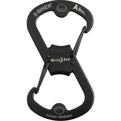 Nite Ize S-Biner Ahhh Keychain/Bottle Opener-Black