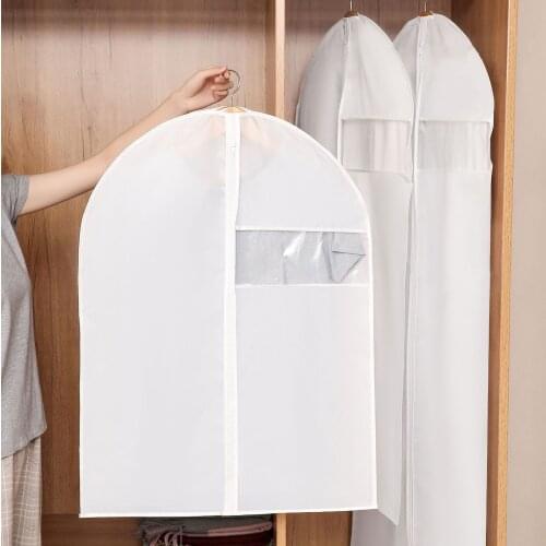 Oxford Dustproof Cloth Cover Bags Transparent Wardrobe Storage Bag Dust Cover Clothes Protector Garment Suit Coat Dust Cover
