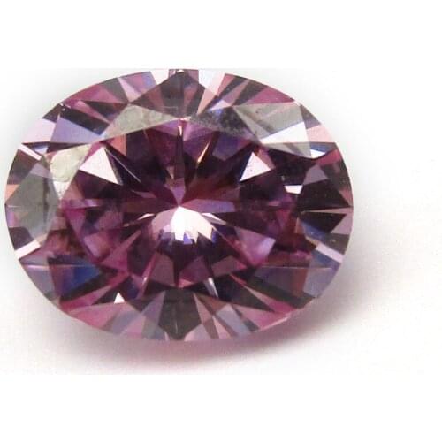 Wholesale Moissanites Supplier 5x7mm 6x8mm 8x10mm Oval Shape Machine Cut Hot Pink Moissanites Stone for Jewelry Making