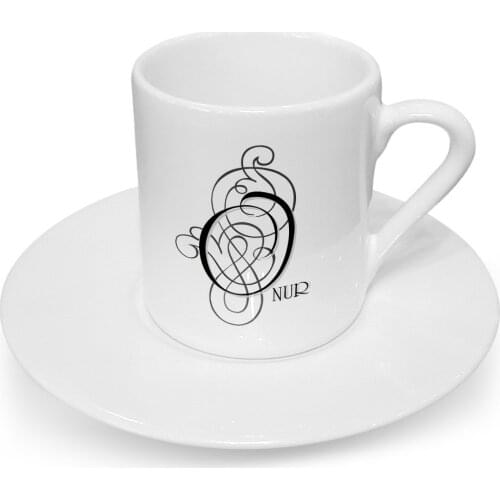 Personalized Calligraphy O Letter Turkish coffee Cup (Model 2)