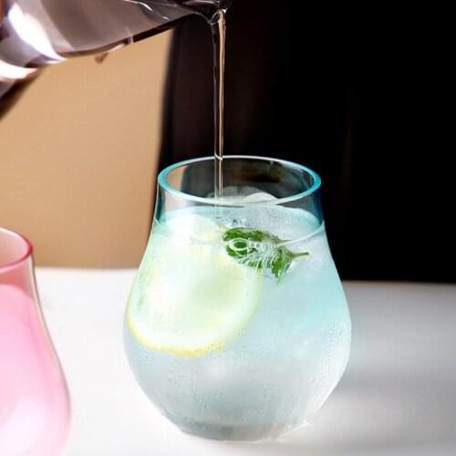 Simple Ins Style Glass Cup Beer Coffee Cups Handmade Breakfast Cup Drink Mug Heat-resistant Tea Mugs Transparent Drinkware L6