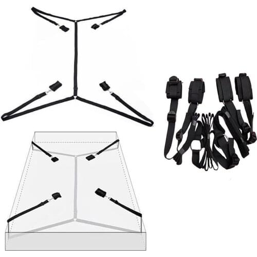 Bdsm Bondage Straps Bed Sm Games Handcuffs Ankle Cuff Restraints Fetish Slave Sex Toys For Couples Erotic Sex Products