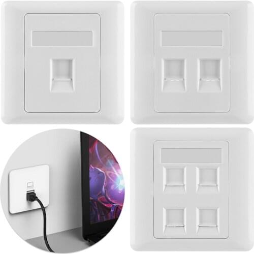 1/2/4Port Panel Face Plate Network Module Network Cable Computer Telephone Information Socket Wall Socket 86mm*86mm