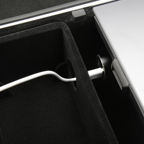 Silicone Central Armrest Storage Box Suitable for Tesla Model 3Y 2021 Console Cup Holder Box Interior Accessories