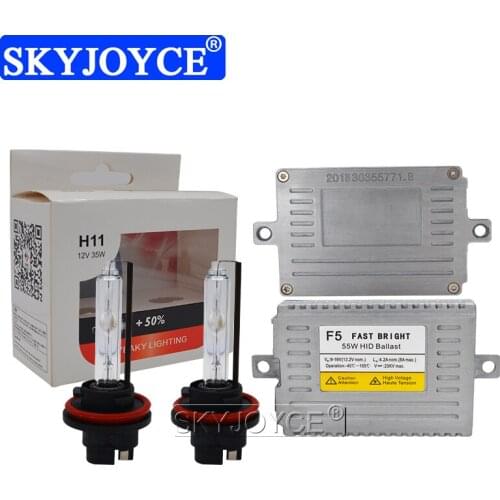 SKYJOYCE AC 55W Xenon HID Kit DLT F5 Fast Start Slim Digital Xenon Ballast H1 H7 H11 HB3 D2H Yeaky 35W Car Headlight Fog Light