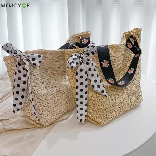 Shoulder Underarm Bags Ladies Soft Straw Embossing Solid Casual Small Totes Handbags with Open Mouthed for Shopping