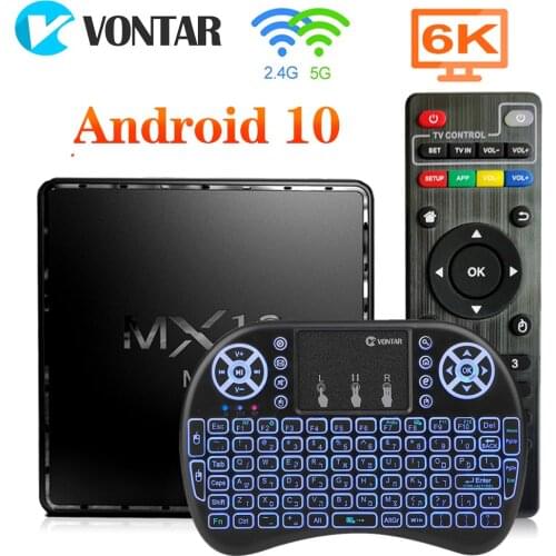 MX10 Mini TV Box Android 10 4G 64GB 2.4G&5G wifi 6K Google Voice Assistant 4K BT Youtube Media Player Android TV SET TOP BOX