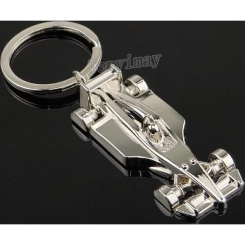 High quality F1 cars keychain free shipping, alloy racing cars keychain, Formula 1 vehicle keyring, mens keychain fit promotion