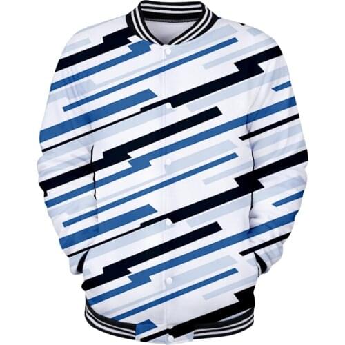 WAMNI 2020 Unisex Baseball Jacket Casual Oversize Hip Hop Button Uniform Streetwear Funny Unique Color-blocked 3D Thin Jacket