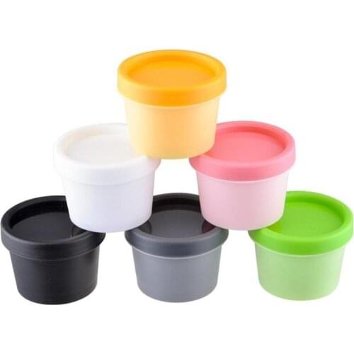 100g Refillable Jar Empty Plastic Containers For Mask Mud Cream Lotion Powder Round Cosmetic Pot Jars With Lids Cosmetic Storage