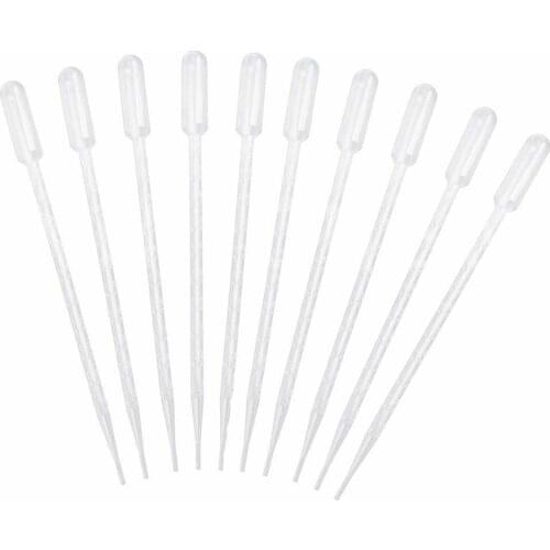 100Pcs Disposable Transparent Plastic Eye Dropper Transfer Graduated Clear Safe Perfume Liquid Pipettes Laboratory Tool 10ml