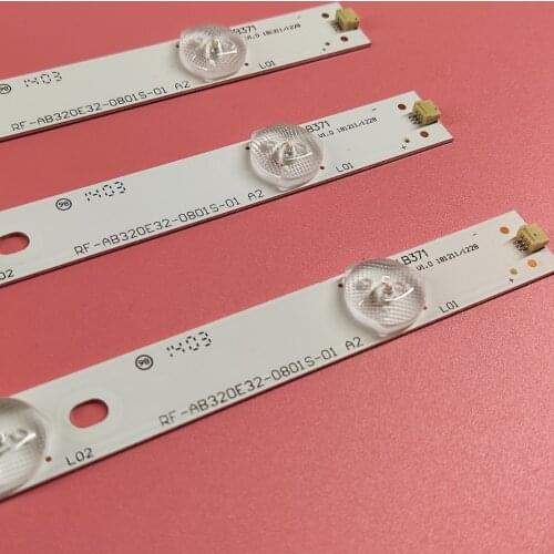 3pcs/kit 605mmLED backlight strip 8 lamp for RF-AB320E32-0801S-01 TK97K4000000 T320XVN02.0 M320X13-E4-H (G3) LED32B16