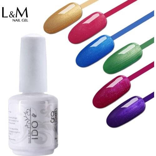 3 PCS New colorful IDO twilight glitter series nail polish UV soak off Led lamp noble elegant beauty Art gel polish nail