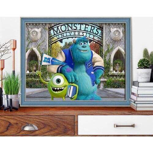 Disney Diamond Painting Diamond Embroidery Cross Stitch Kits Monster Company Art 5D DIY Mosaic Square Round Home Decoration