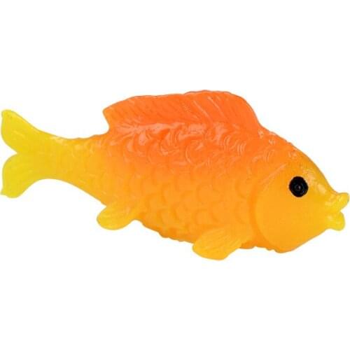 1 Piece Colorful Cute Undersea Cartoon Little Fish Model Small Statue Figurine Crafts Figure Goldfish Ornament Miniatures