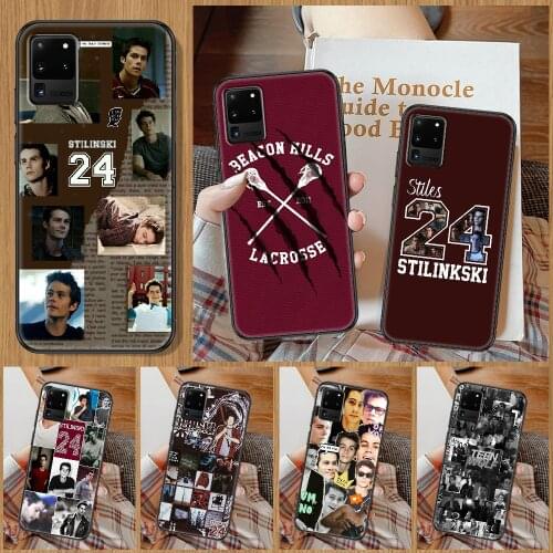 Dylan O'Brien Teen Wolf Phone case For Samsung Galaxy Note 4 8 9 10 20 S8 S9 S10 S10E S20 Plus UITRA Ultra black painting