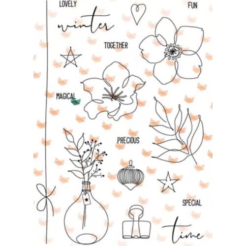 Flower Clear Stamp Transparent seal for DIY scrapbooking/Card Making c593