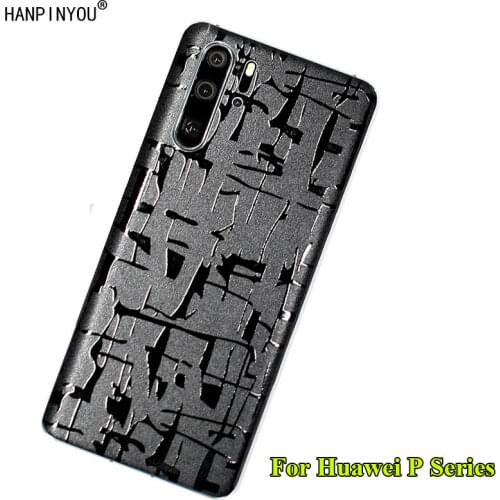For Huawei P30 P40 Pro Plus Lite Crocodile / Snake Skin Pattern Leather Back Cover Rear Matte Decals Wrap Sticker Protector Film