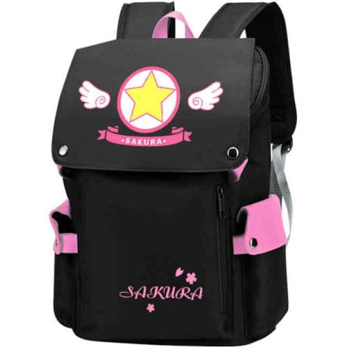 Unisex Anime Cartoon Card Captor KINOMOTO SAKURA Travel Rucksack Casual Schoolbag Student Backpacks