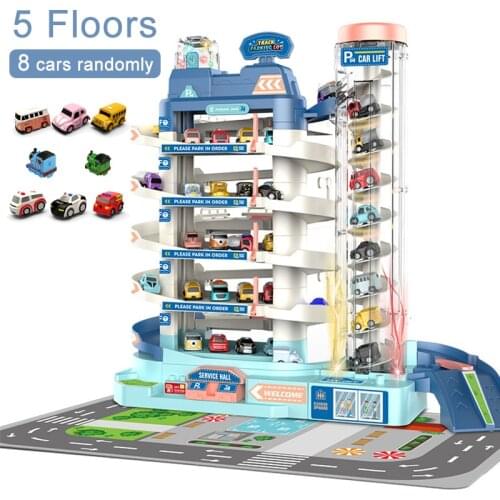 Electric Track Parking Building Car Toy Racing Rail Car Train Track Toy for Children Gifts Mechanical Adventure Brain Table Game