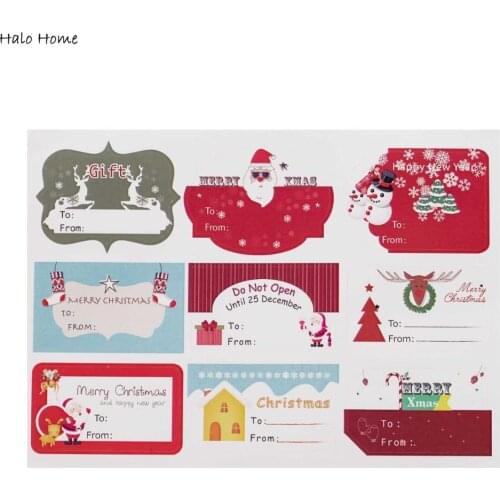 Hot Mixed Christmas theme Paper Sealing Labels Stickers Envelopes Gift Party Seals Box Card Making Photo Decoration Sealing