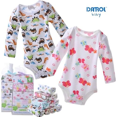 Hooyi Baby Bodysuits Long Sleeve full print body bebe baby boy clothes jumpsuit ropa de bebe months body baby girl clothing Set