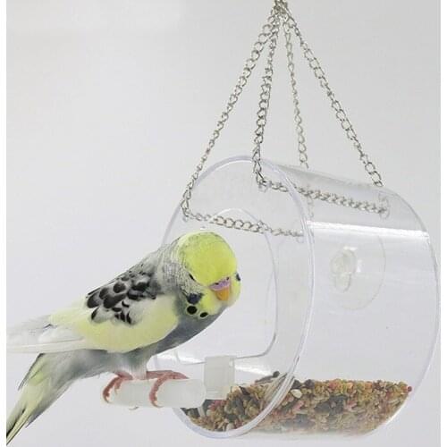 Parrot Feeder Anti-swing Anti-spatter Anti-splash Bird Food Cup Trough Bird Food Box Feeder