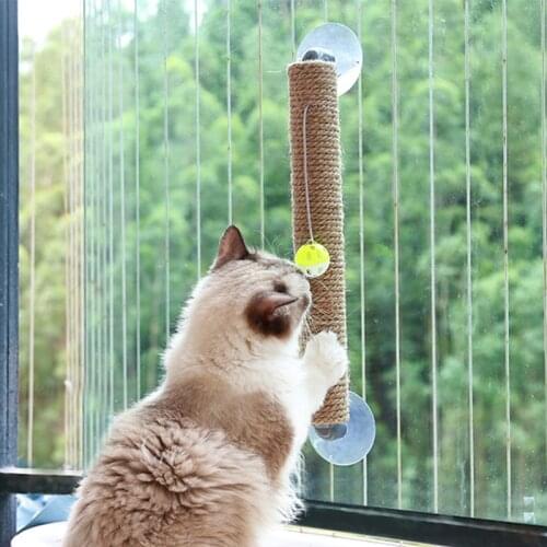 Pet Cat Toys Scratching Sisal Post Claw Care Toy Repair Making Desk Legs Binding Rope Cat Sharpen Claw Cats Scratcher with Ball