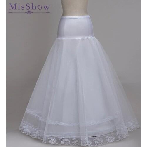 100% High Quality A Line 1 hoop Tulle Wedding Bridal Petticoat Underskirt Crinolines for Wedding Dress Free Size Crinoline 2019