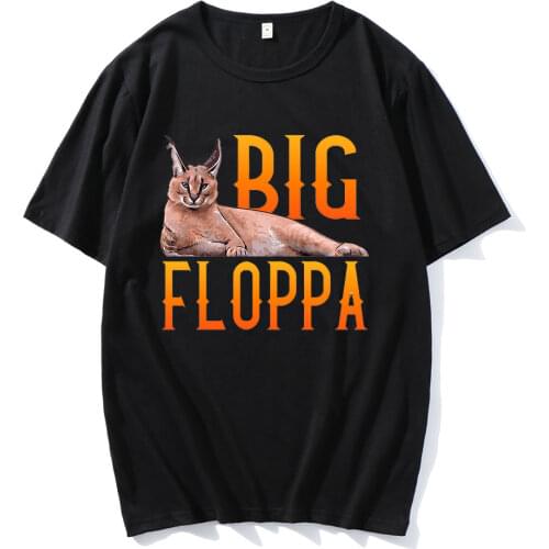 2021 Hot Sale Big Floppa Meme Cute Caracal Cat Tees Couple T-shirt Unique Classic Top Comfortable Clothes Popular Cotton Tshirts
