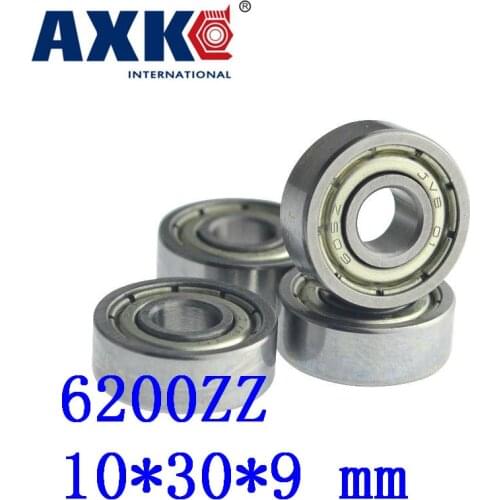 Axk 10pcs Free Shipping Miniature Deep Groove Ball Bearing 6200zz 10*30*9 Mm