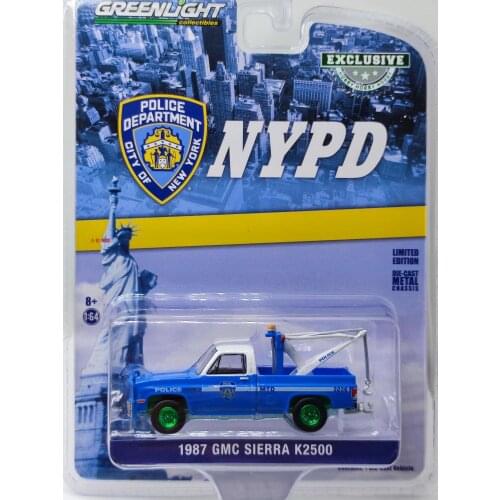 Green light 1:64 1987 GMC Sierra Diecast Collection of Die-casting Simulation Alloy Model Car Children Toys