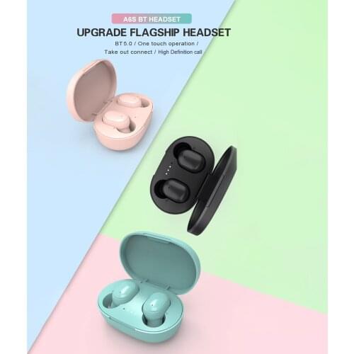 A6S Mini Binaural True Wireless In-Ear Earbuds BT5.0 Stereo Earphones IPX4 Waterproof Sports Headset Noise Reduction with Mic