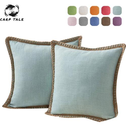Cushion Cover Solid Color Linen fabric pillowcase for Home Living room Decor Sofa Throw Pillow Covers 30x50cm/45x45cm/50x50cm