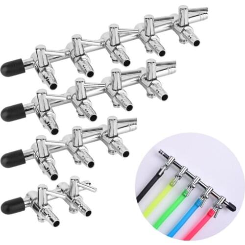 Stainless Steel Aquarium Air Control Splitter Valve Adjustable Fish Tank Air Line Regulater Air Pump Aquarium Accessories 4mm