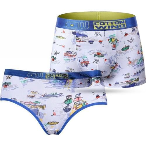 Couple Underwear Men And Women Cotton Youth lovers Underpants male underwear briefs female panties Sweetheart s lovers underwear