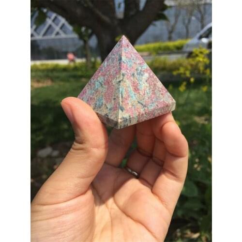 New arrivals natural flower ruby stone pyramid healing crystals reiki gemstone for home decoration fengshui