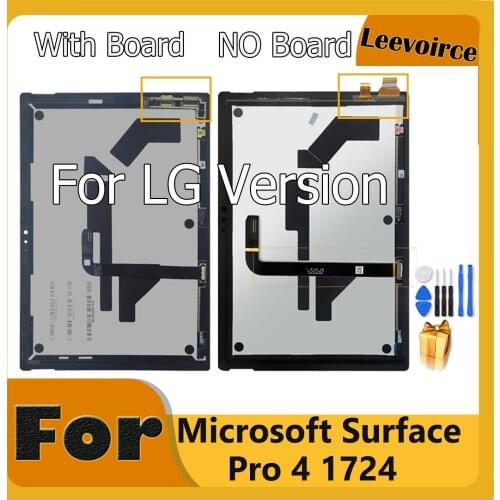 Original For Microsoft Surface Pro 4 pro4 1724 Touch Screen LCD Display + Board Assembly For Surface Pro 4 pro4 For LG Version