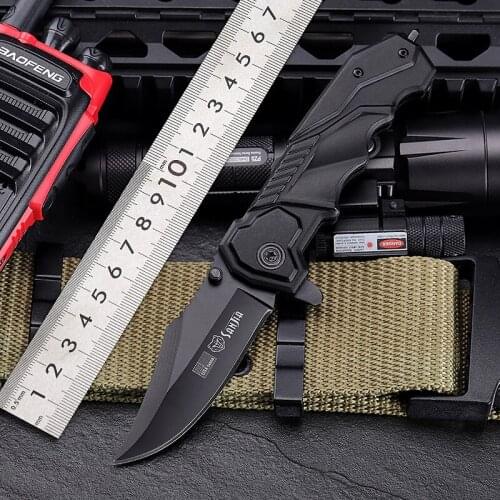 Outdoor Tactical Multifunctional Folding Knife Swiss Special Warfare Knife Field Self-defense Wilderness Survival Sergeant Knife