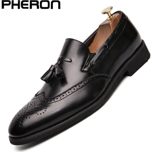 PHERON Mens Leather Shoes