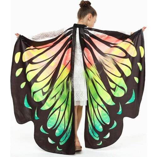 Sexy Butterfly Wings Shawls for Kids Girls Fancy Nymph Pixie Costume-Wings for Child Belly Dance Butterfly Wings